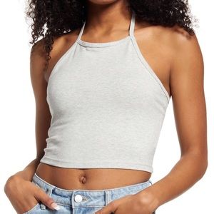 BP. Halter Crop Top. Grey. Size M. NWT